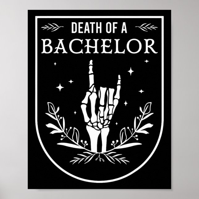 Affiche Décès Du Bachelor Groom Groomsman Gothic Halloween (Devant)
