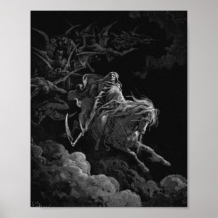 Affiche Décès Sur Un Cheval Pâle Par Gustave Dore
