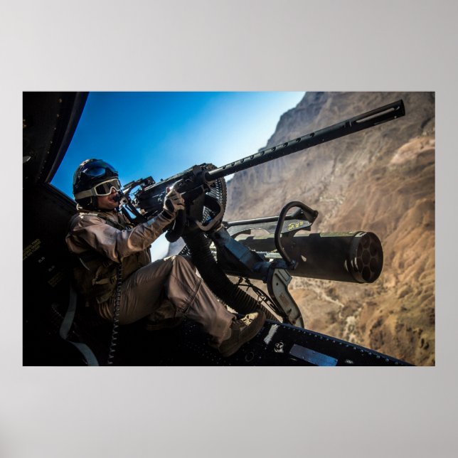 Affiche Décharge de Marine Gunner sur une cible (Devant)