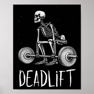 Affiche Décharge Squelette Entraînement Halloween Poids Li