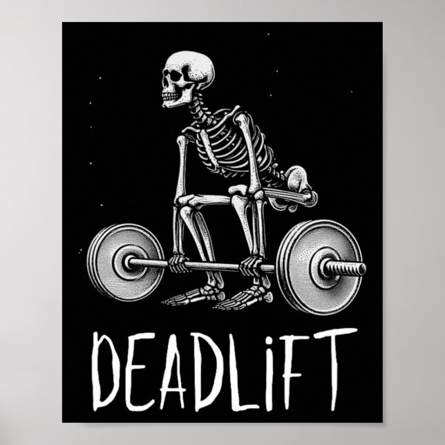 Affiche Décharge Squelette Entraînement Halloween Poids Li (Devant)