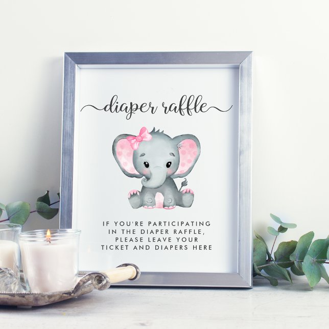 Affiche Déchets de caleçon Déposer du Baby shower de fille (Créateur téléchargé)