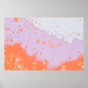 AFFICHE DÉCHETS D'EAU SUR SURFACE ROUGE