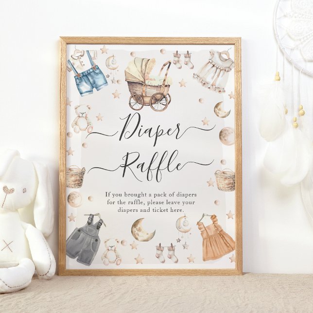 Affiche Déchets Raffle Vêtements Boho Révélation de genre (Créateur téléchargé)