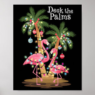 Affiche Deck Le Flamant rose Palms Lumières Tropicales De