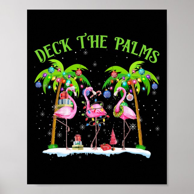 Affiche Deck Le Flamant rose Palms Lumières Tropicales De  (Devant)