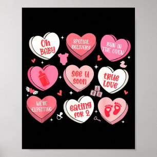 Affiche Déclaration de grossesse pour la Saint-Valentin en