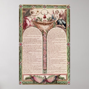 Affiche Déclaration des droits de l'homme, 1793
