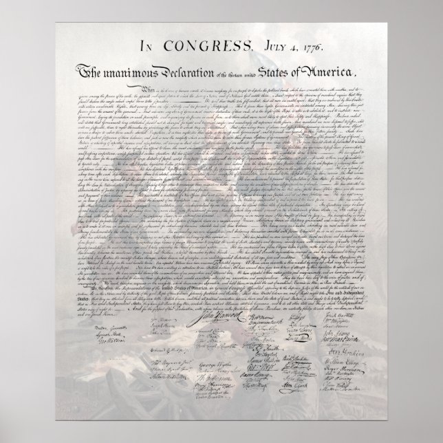 Affiche Déclaration d'indépendance des États-Unis / Esprit (Devant)