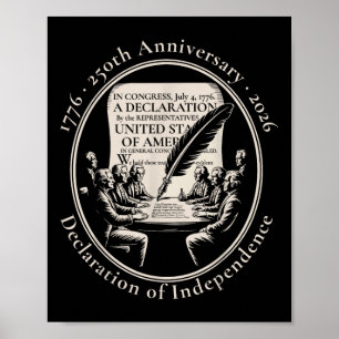 Affiche Déclaration d'indépendance du 250e anniversaire de