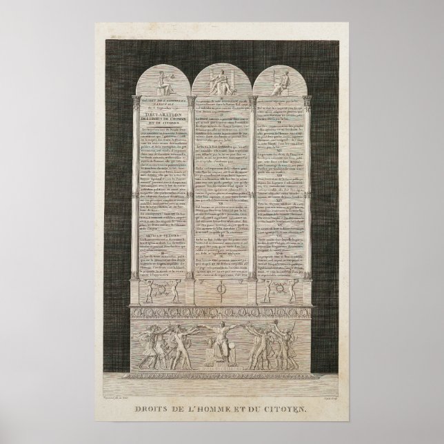 Affiche Déclaration française des droits de l'homme (Devant)