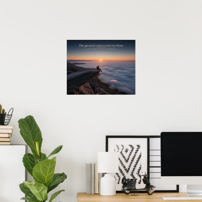 Affiche Déclaration motivationnelle inspirante (Bureau à domicile)