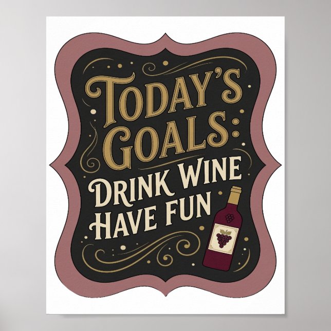 Affiche Déclaration Or BUTS D'AUJOURD'HUI BOIRE DU VIN S'A (Devant)