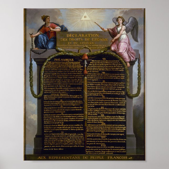 Affiche Declaration - Rights of Man and of the Citizen (Devant)