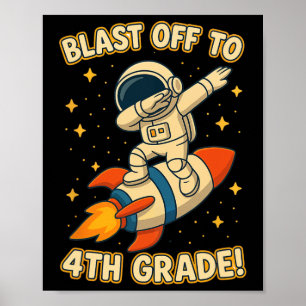 Affiche Décollage 4e année fusée Dab Space Cool School V