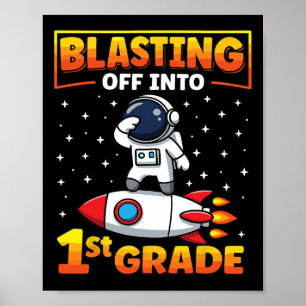 Affiche Décollage en 1re année Premier jour d'école 2