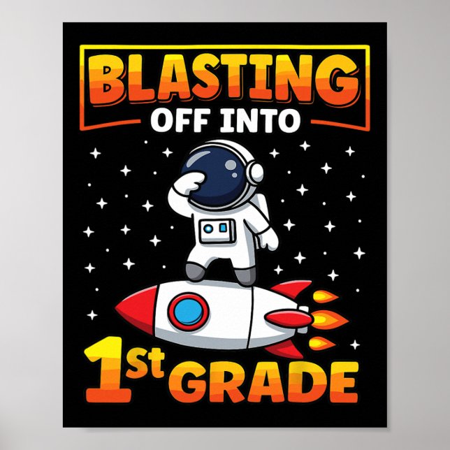 Affiche Décollage en 1re année Premier jour d'école 2  (Devant)
