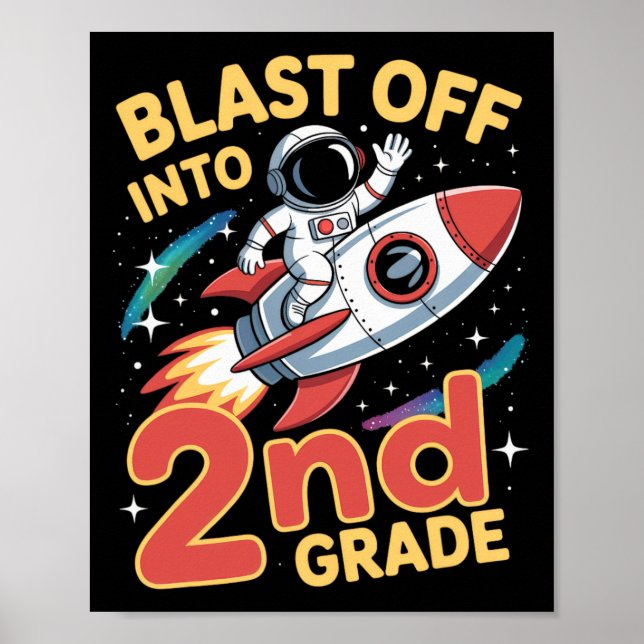 Affiche Décollage en 2e année Espace Retour à l'école Seco (Devant)