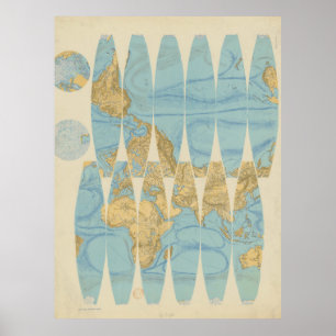 Affiche Déconstruit Earth Globe (1892)