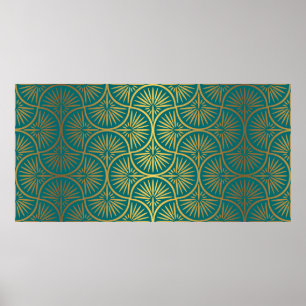 Affiche Décor art motif. Papier peint vintage. japonais ou