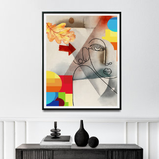 Affiche Décor Art Mur Femme Contemporain,