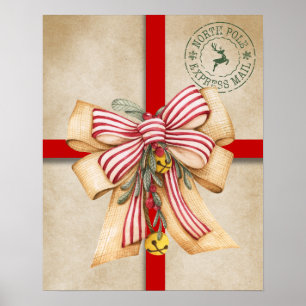 Affiche Décor art vintage du mur de Noël