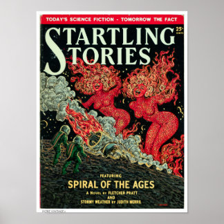 AFFICHE DÉCOR : COUVERTURE DE MAGAZINE DE SCIENCE-FICTION