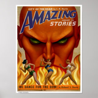 AFFICHE DÉCOR : COUVERTURE DE MAGAZINE PULP VINTAGE