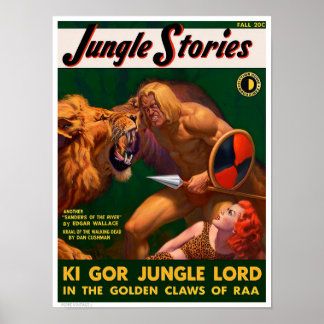 AFFICHE DÉCOR : COUVERTURE DE MAGAZINE PULP VINTAGE