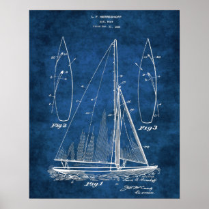 Affiche Décor de bateau à voile no 1 Cadeau de navigation