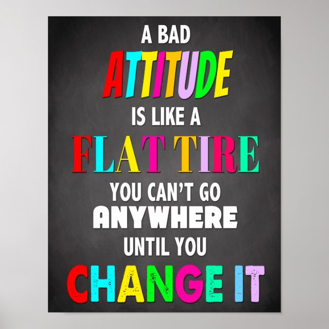 Affiche Décor De Classe, Changement D'Attitude, Inspiratio (Devant)