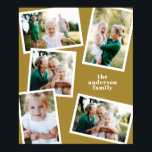 Affiche Décor de famille moderne moutarde multi photo<br><div class="desc">Décor familial moderne et élégant à petit prix multi photo. La moutarde et le blanc peuvent être changés.</div>