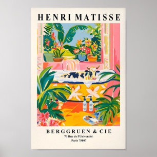 Affiche Décor De Ferme Rose, Vache Dans Baignoire Art Prin