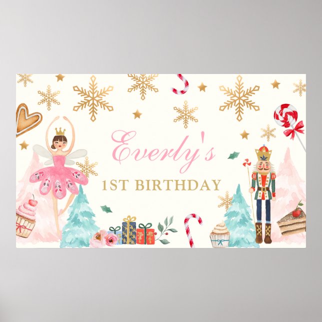 Affiche Décor de fond pour l'anniversaire de Casse-Noisett (Devant)