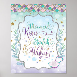 Affiche Décor de la pouponnière Mermaid sous les Murs de M