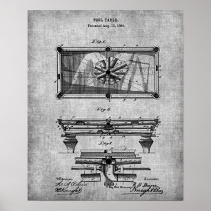 Affiche Décor de la salle de billard Imprimer 10 Table de 