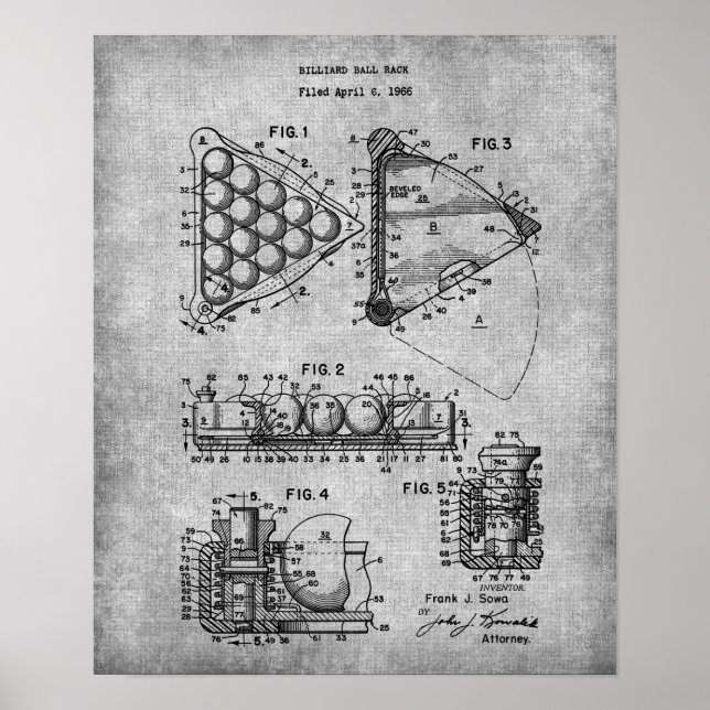Affiche Décor de la salle de piscine Imprimer 9 Billiards  (Devant)