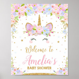 Affiche Décor de l'Affiche de bienvenue de Baby shower Uni