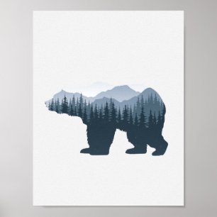 Affiche Décor de l'État de Washington, Pacific Northwest M