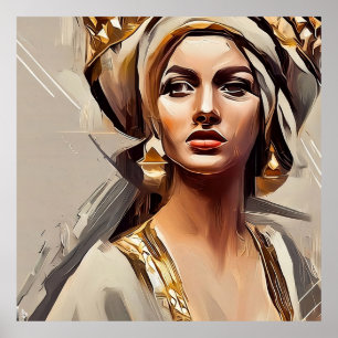 Affiche Décor de mur de femme, reine de Sheba