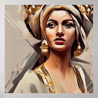 Affiche Décor de mur de femme, reine de Sheba