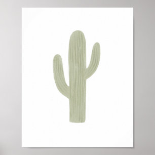 Affiche Décor de nurserie de cactus saguaro boho