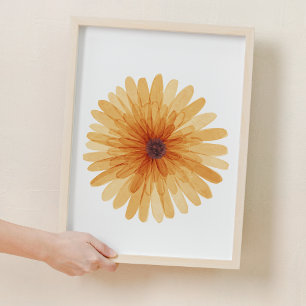 Affiche Décor de pépinière à fleurs douces orange