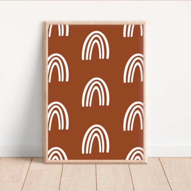 Affiche Décor de pépinière Boho Blanc/Terracotta (Créateur téléchargé)