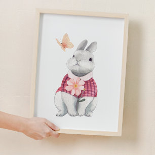 Affiche Décor de pépinière de lapin géant