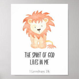 Affiche Décor de verset biblique pour enfants L'Esprit de 