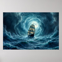 Décor d'imaginaire sombre épique de voilier