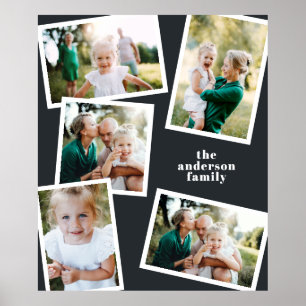 Affiche Décor familial noir moderne