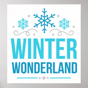 Affiche Décor Festive hiver merveilleux mots