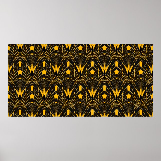 Affiche Décor géométrique sans couture. main Abstraite des (Devant)